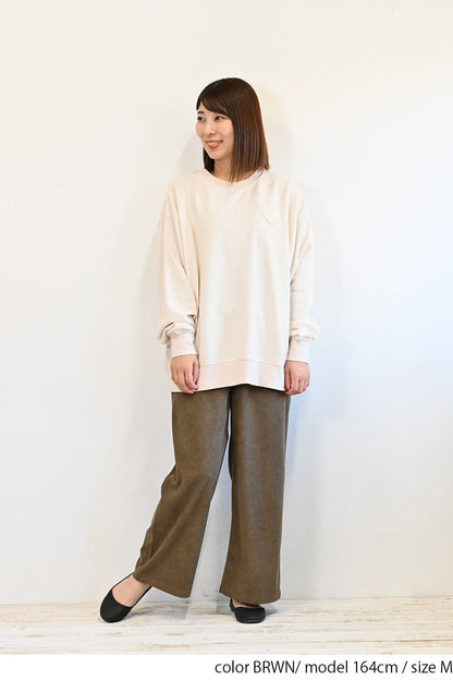 やわらかコーデュロイワイドパンツ