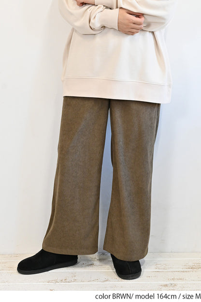 やわらかコーデュロイワイドパンツ
