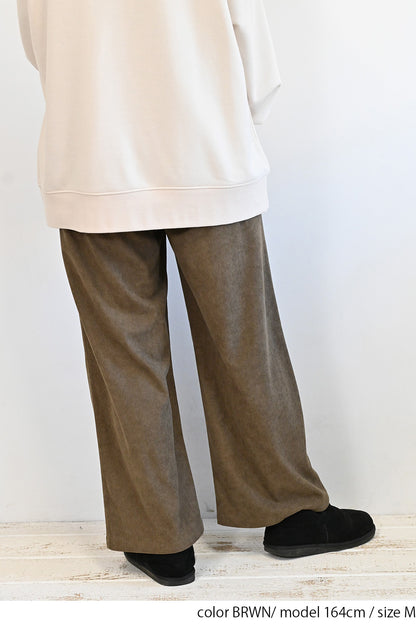 やわらかコーデュロイワイドパンツ