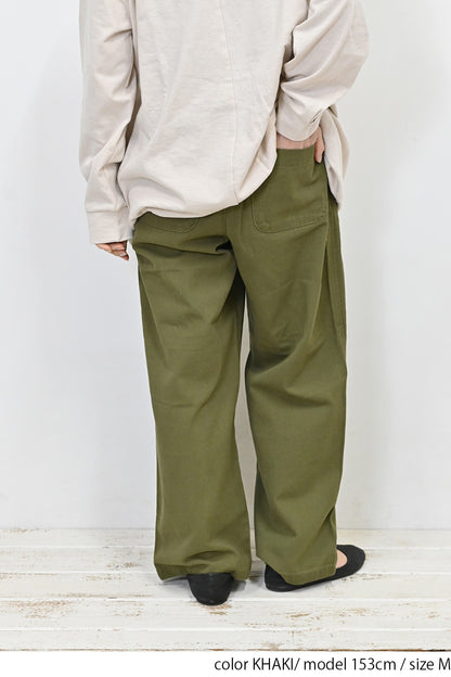 ＼Limited Stock／≪SALE≫★Private due to 2407 instructions for next spring sale★ Cotton Twill Wide Pants