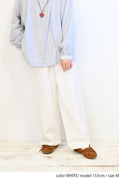 ＼Limited Stock／≪SALE≫★Private due to 2407 instructions for next spring sale★ Cotton Twill Wide Pants