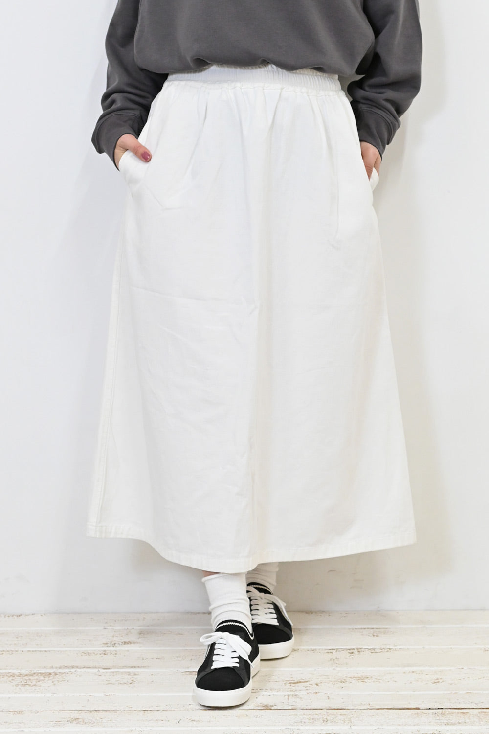 ≪OUTLET SALE≫＼Limited Stock／★Private due to 2407 instructions for next spring sale★ Cotton Twill Easy Skirt