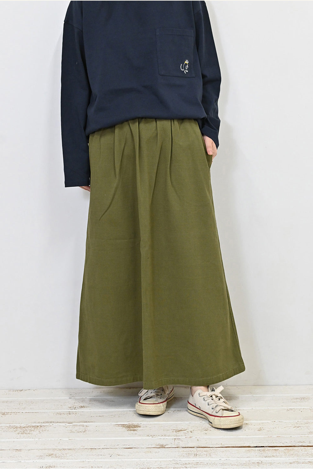 ≪OUTLET SALE≫＼Limited Stock／★Private due to 2407 instructions for next spring sale★ Cotton Twill Easy Skirt