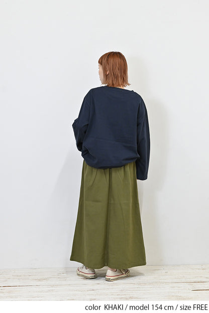 ≪OUTLET SALE≫＼Limited Stock／★Private due to 2407 instructions for next spring sale★ Cotton Twill Easy Skirt