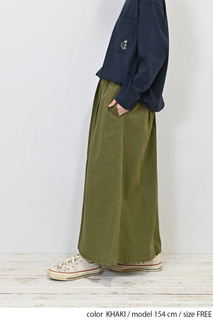 ≪OUTLET SALE≫＼Limited Stock／★Private due to 2407 instructions for next spring sale★ Cotton Twill Easy Skirt