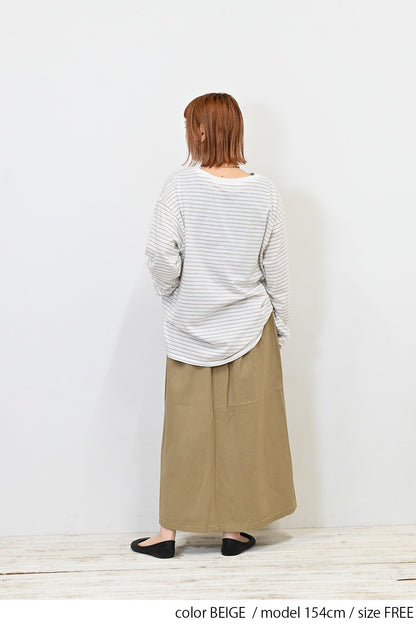 ≪OUTLET SALE≫＼Limited Stock／★Private due to 2407 instructions for next spring sale★ Cotton Twill Easy Skirt