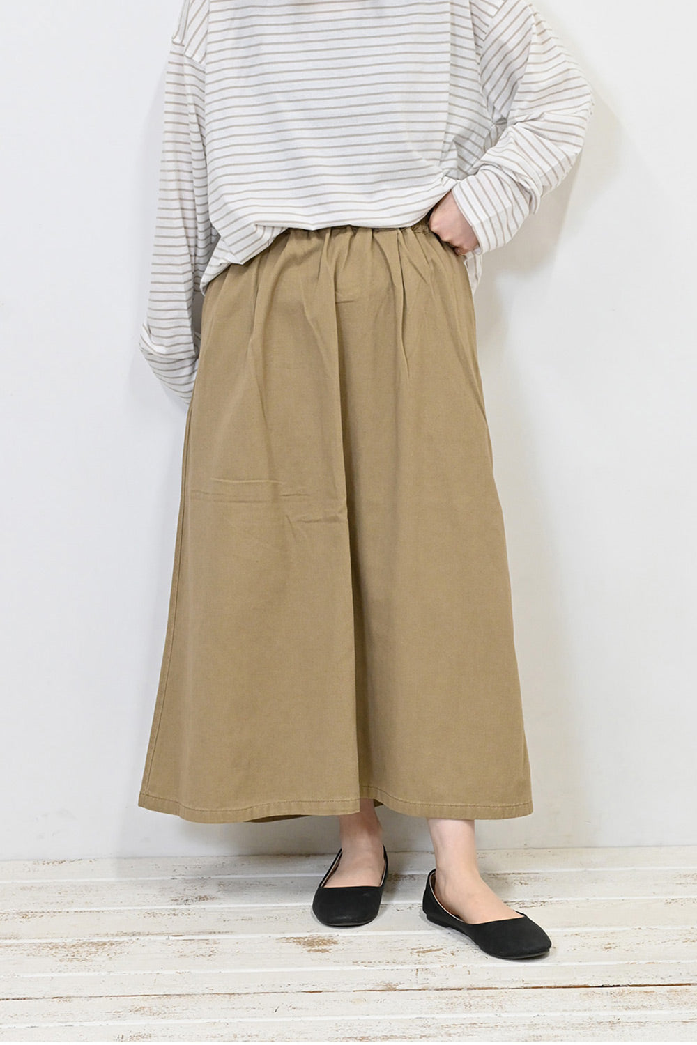 ≪OUTLET SALE≫＼Limited Stock／★Private due to 2407 instructions for next spring sale★ Cotton Twill Easy Skirt
