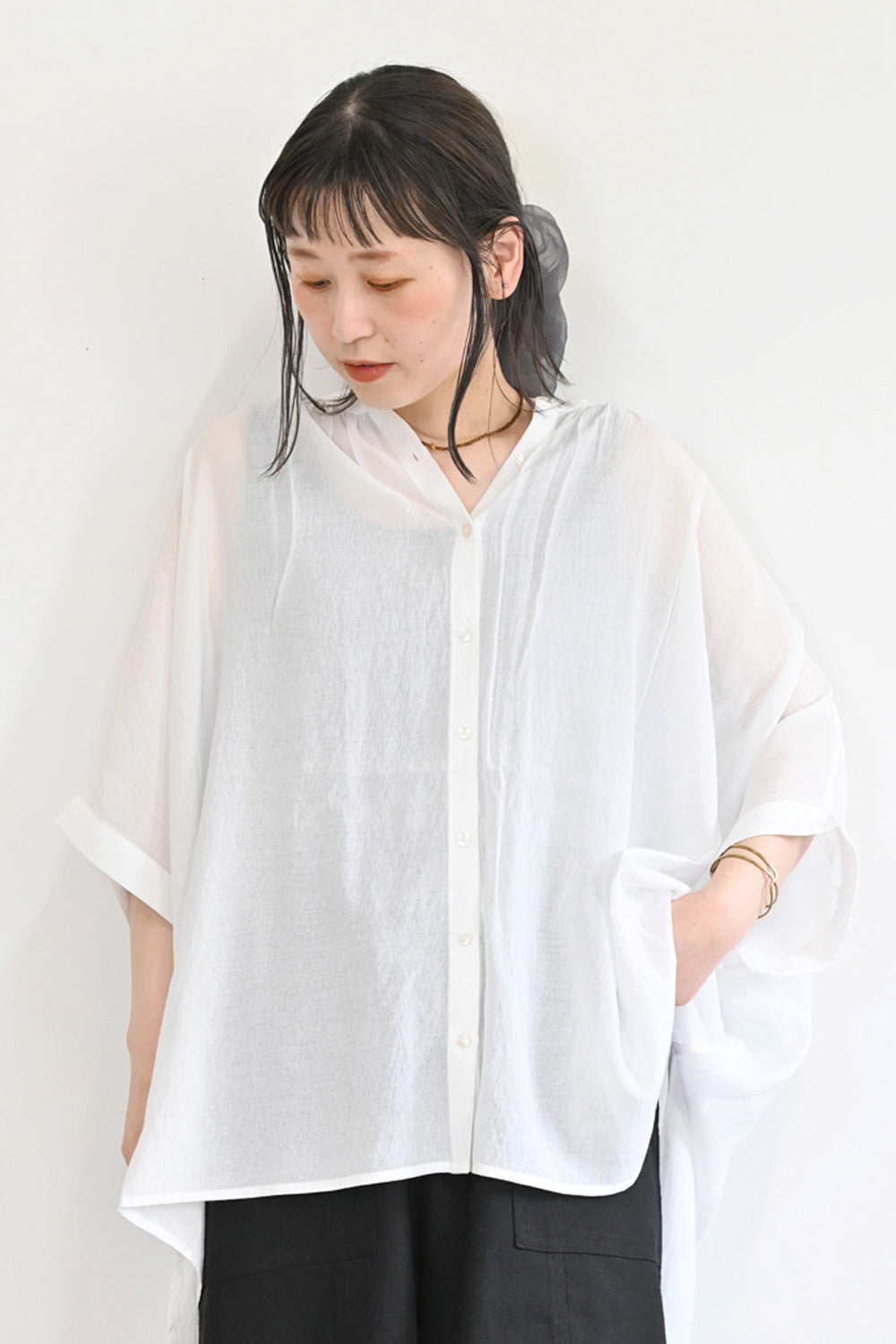 ヴィンテージボイルギャザードルマンチュニック