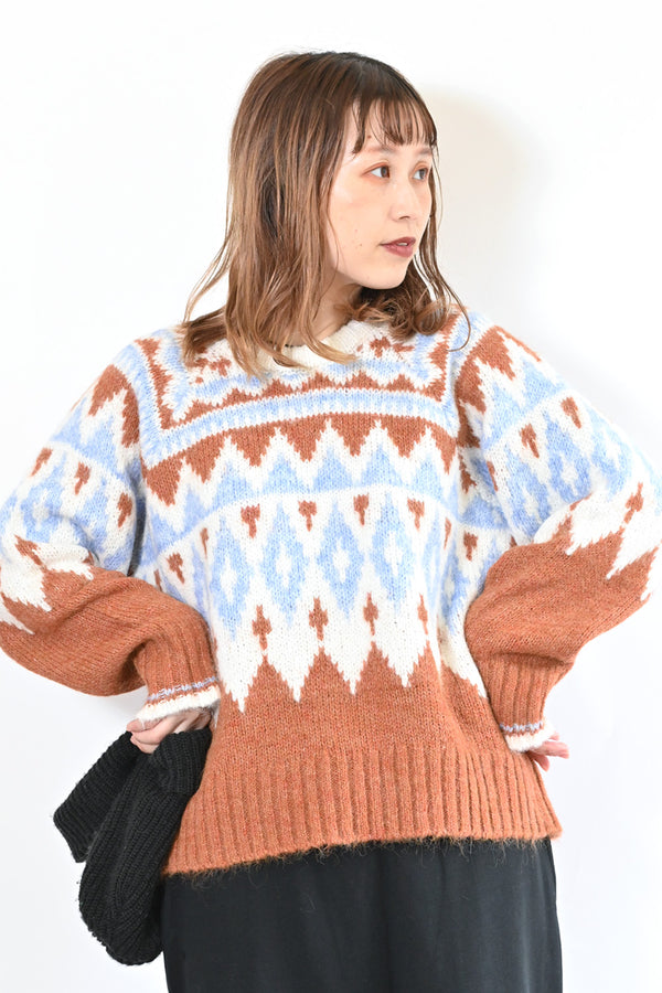 ≪SALE≫求心ジャガードニット