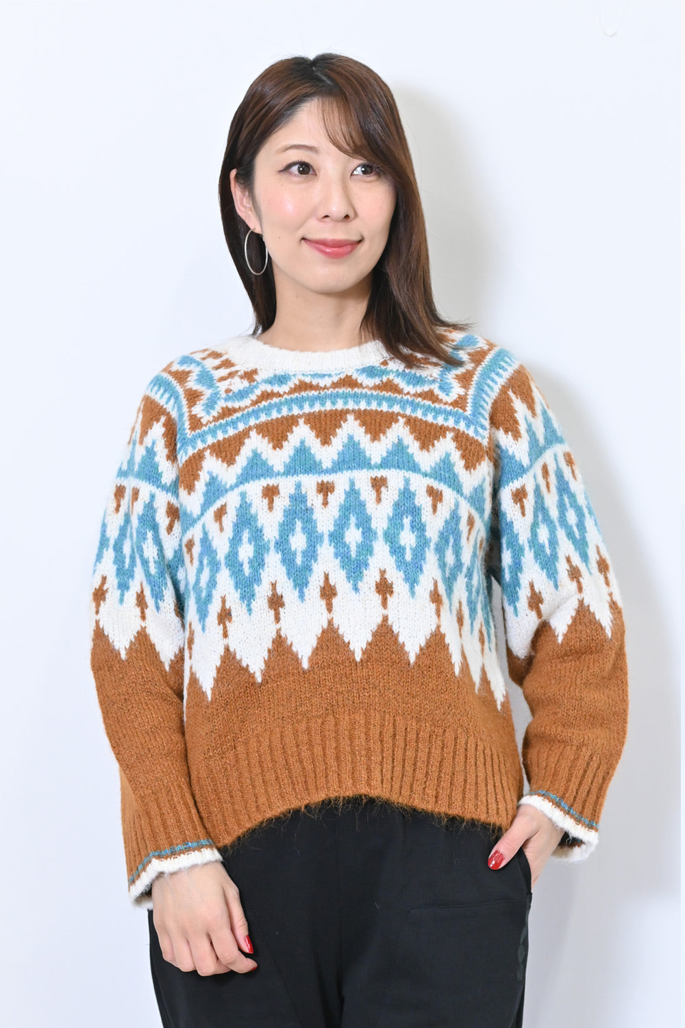 求心ジャガードニット