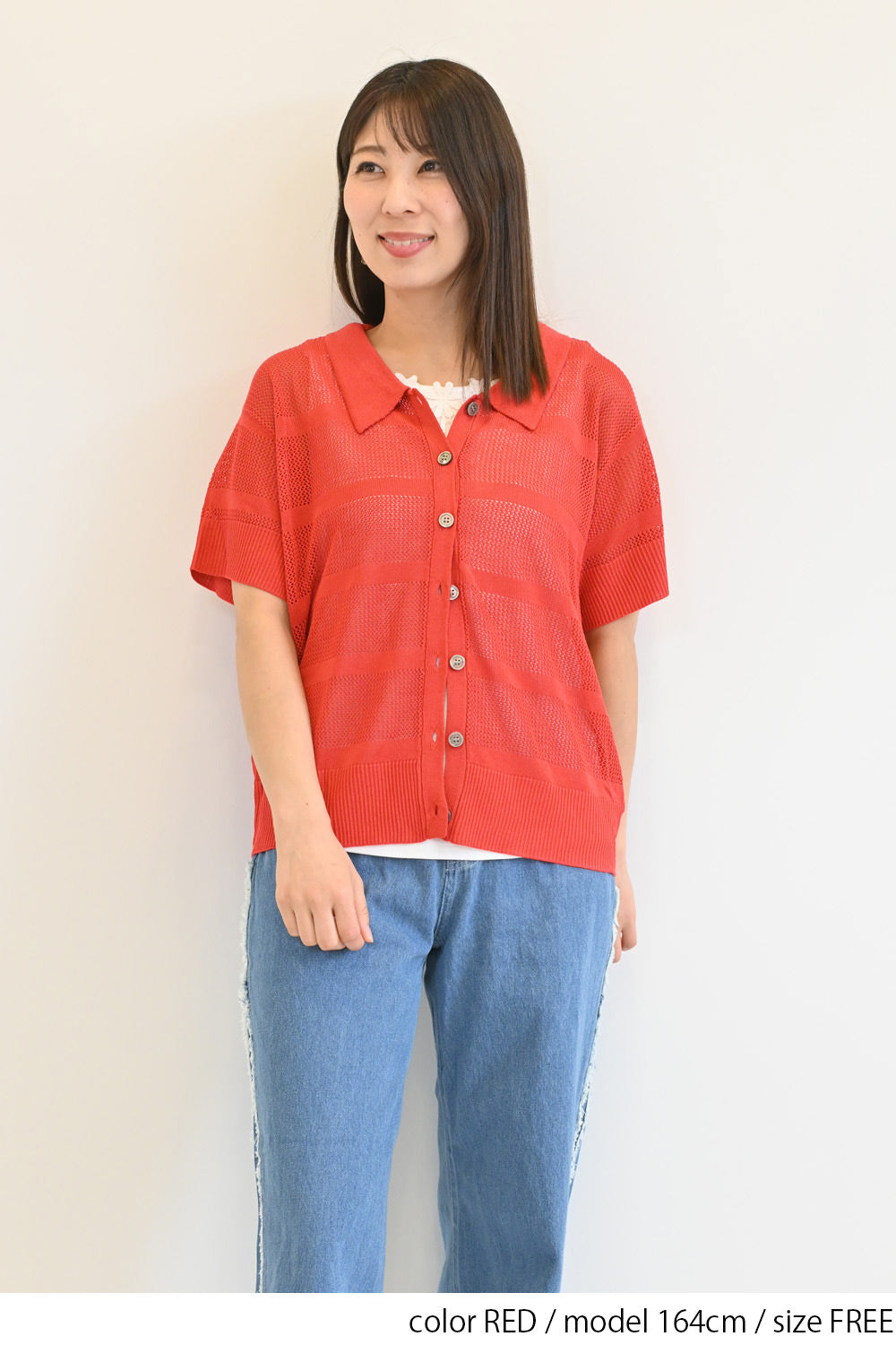 ≪SALE≫Mesh Knit Polo