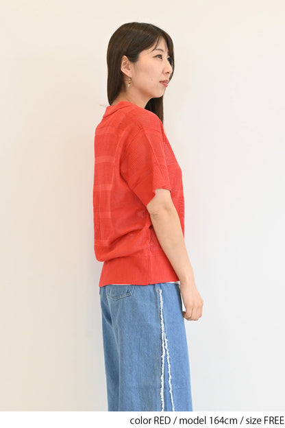 ≪SALE≫Mesh Knit Polo