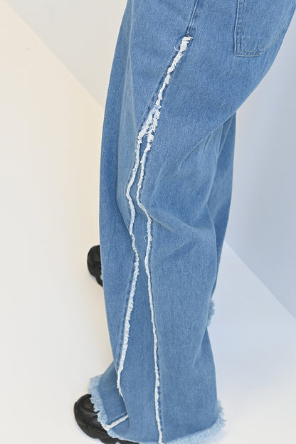 サイドフリンジデニムパンツ