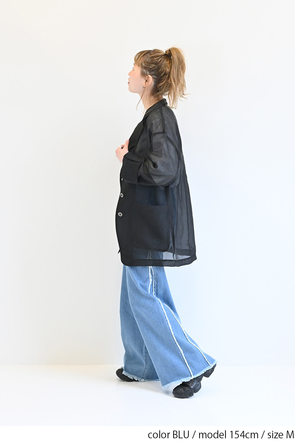 サイドフリンジデニムパンツ