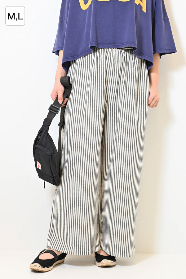 ≪SALE≫ Linen Blend Wide Pants