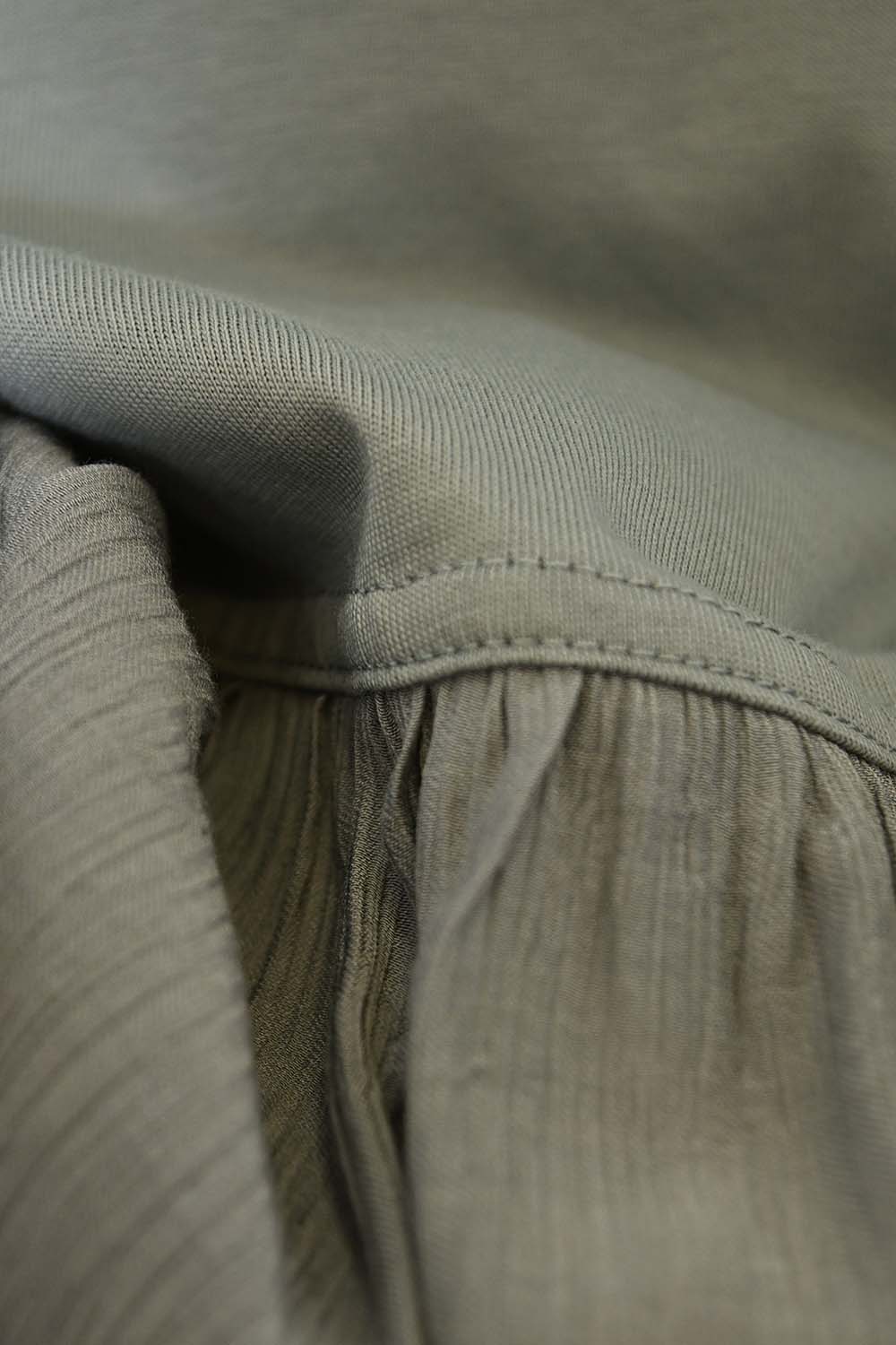 ≪OUTLET SALE≫Woven Fabric Docking Flare Sleeve Tunic