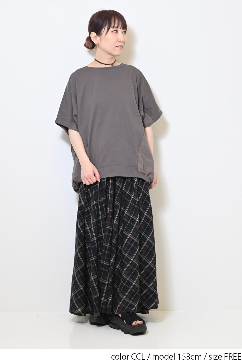 ≪OUTLET SALE≫布帛切替バックバルーンプルオーバー