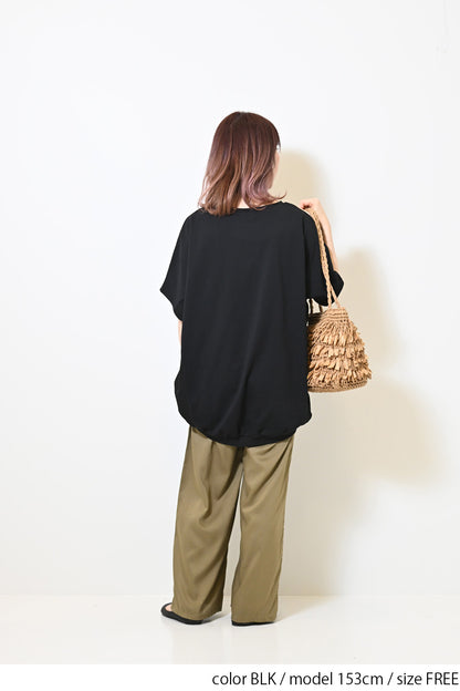 ≪OUTLET SALE≫布帛切替バックバルーンプルオーバー