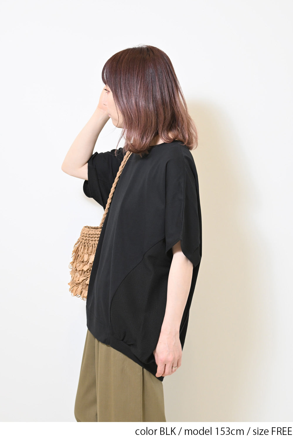≪OUTLET SALE≫布帛切替バックバルーンプルオーバー