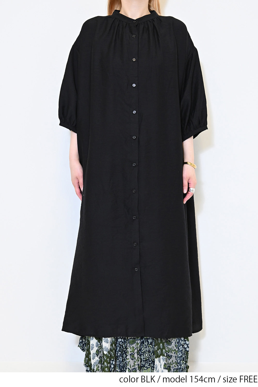 【接触冷感】バックシャーリングワンピース