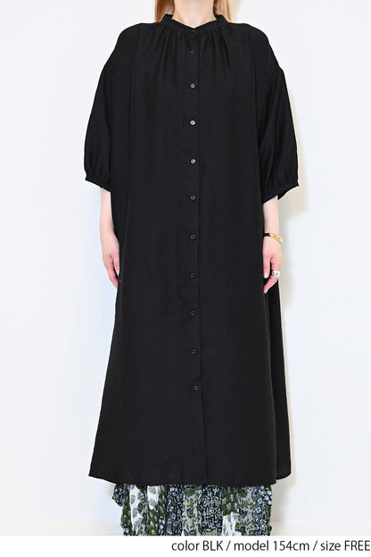 【接触冷感】バックシャーリングワンピース