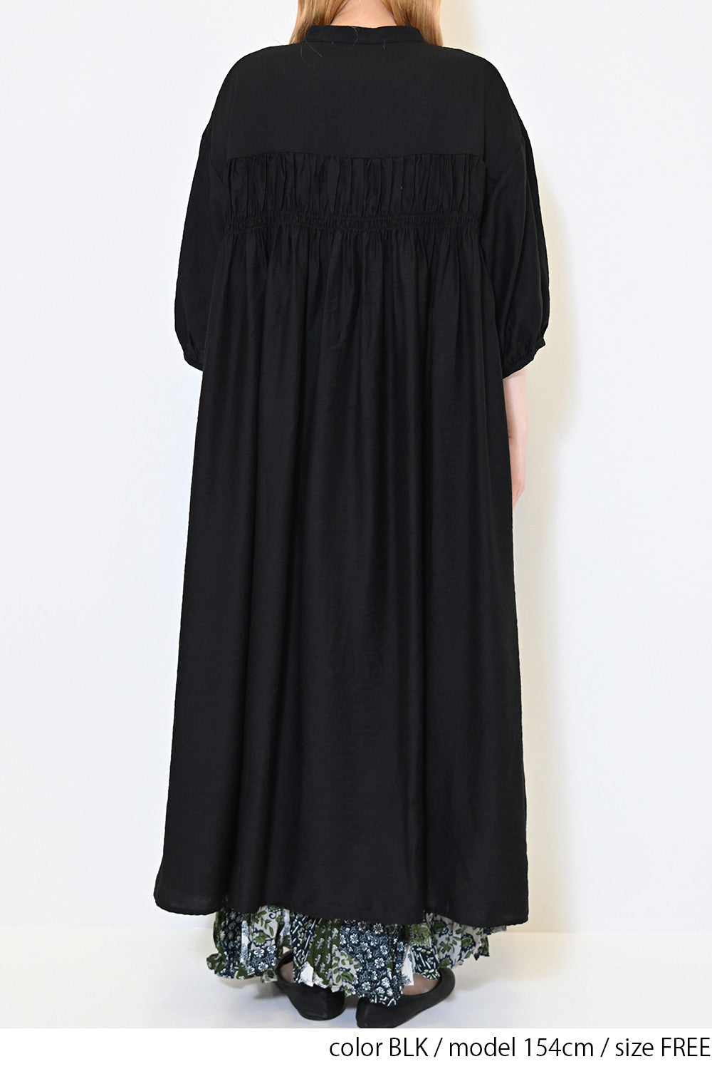 【接触冷感】バックシャーリングワンピース
