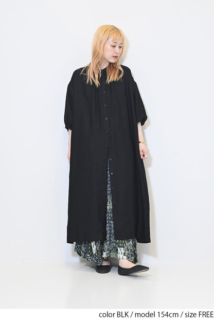 【接触冷感】バックシャーリングワンピース