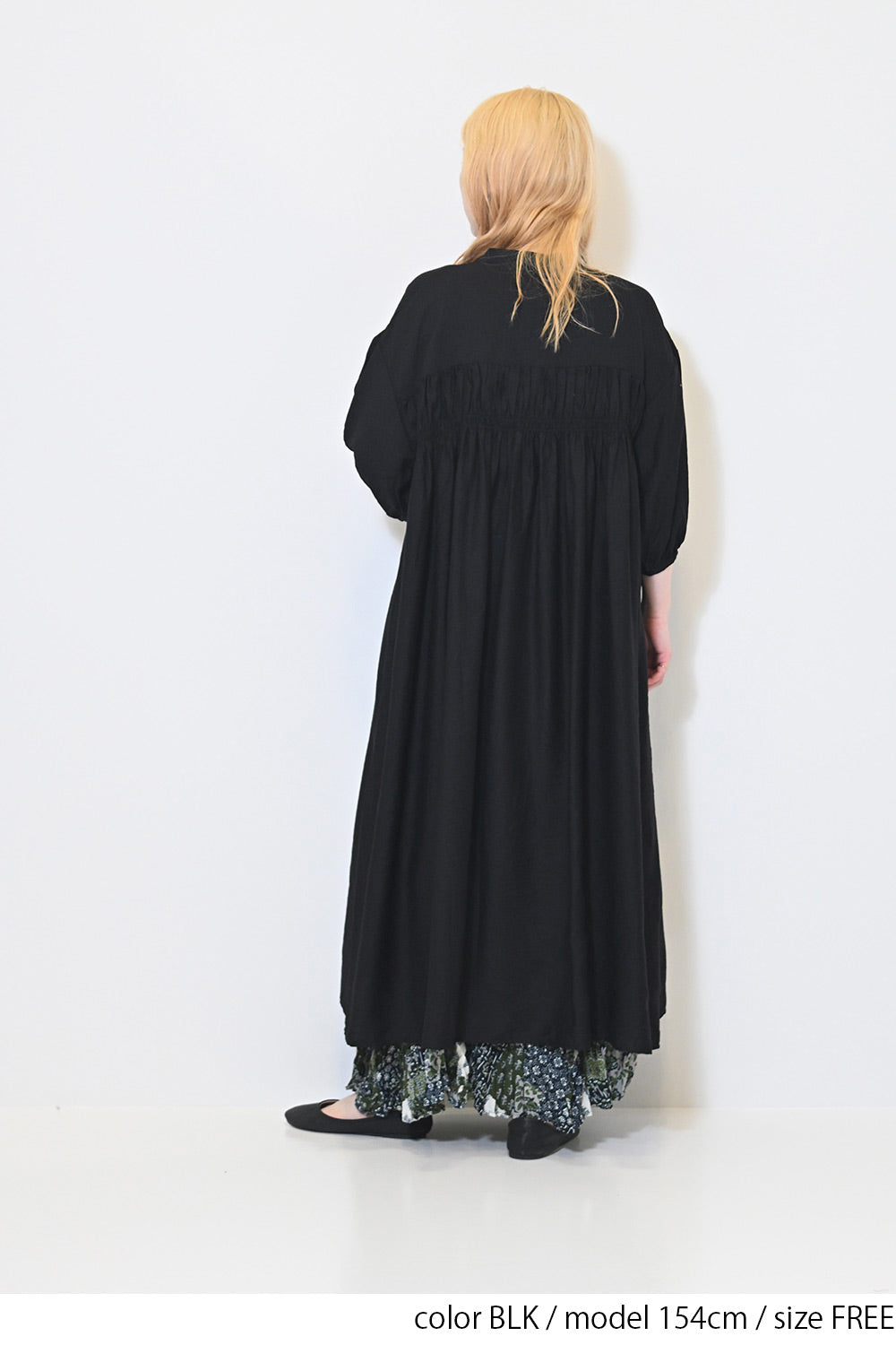 【接触冷感】バックシャーリングワンピース