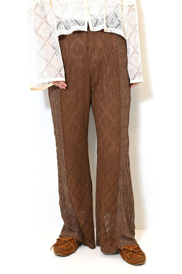 ≪SALE≫レース切替ブーツカットパンツ