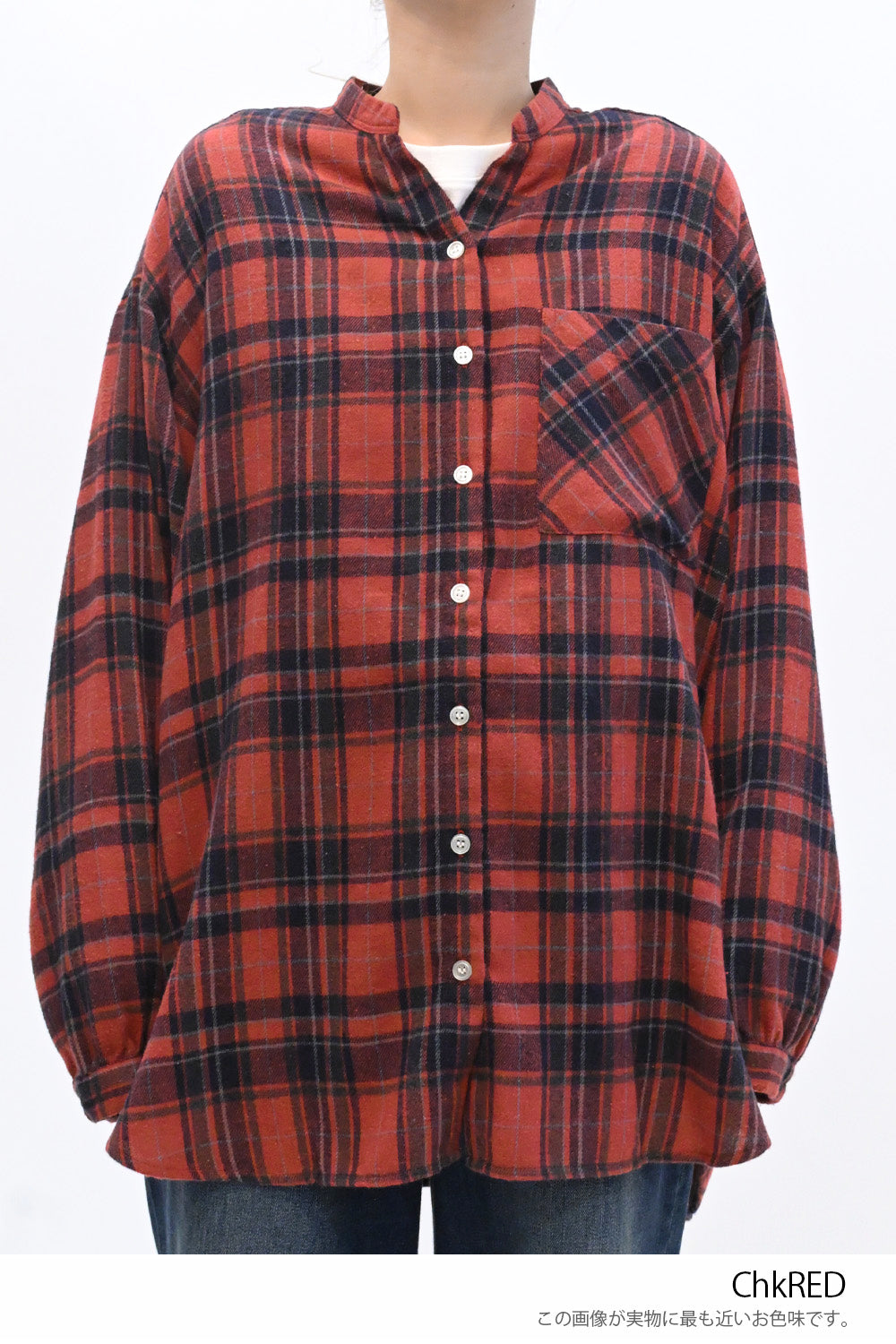 【値下げしました】askyy チェック チュニック　RED/BLK 値下げしました】askyy チェック チュニック RED/BLK