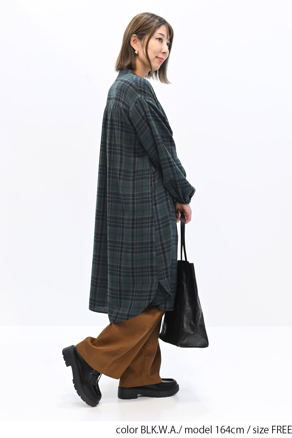 ≪SALE≫チェックポケ付きギャザーワンピース – HEART MARKET