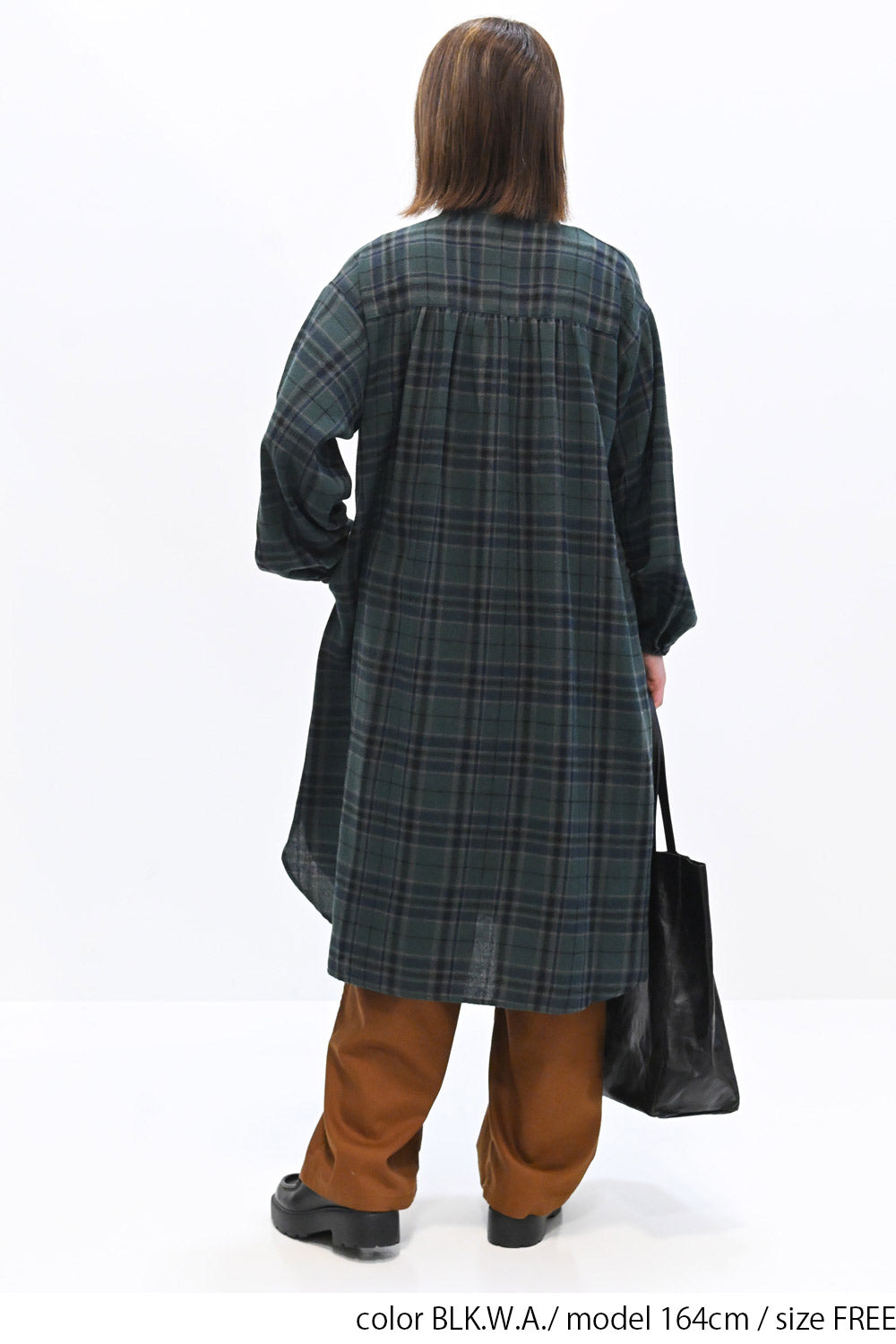 チェックポケ付きギャザーワンピース – HEART MARKET