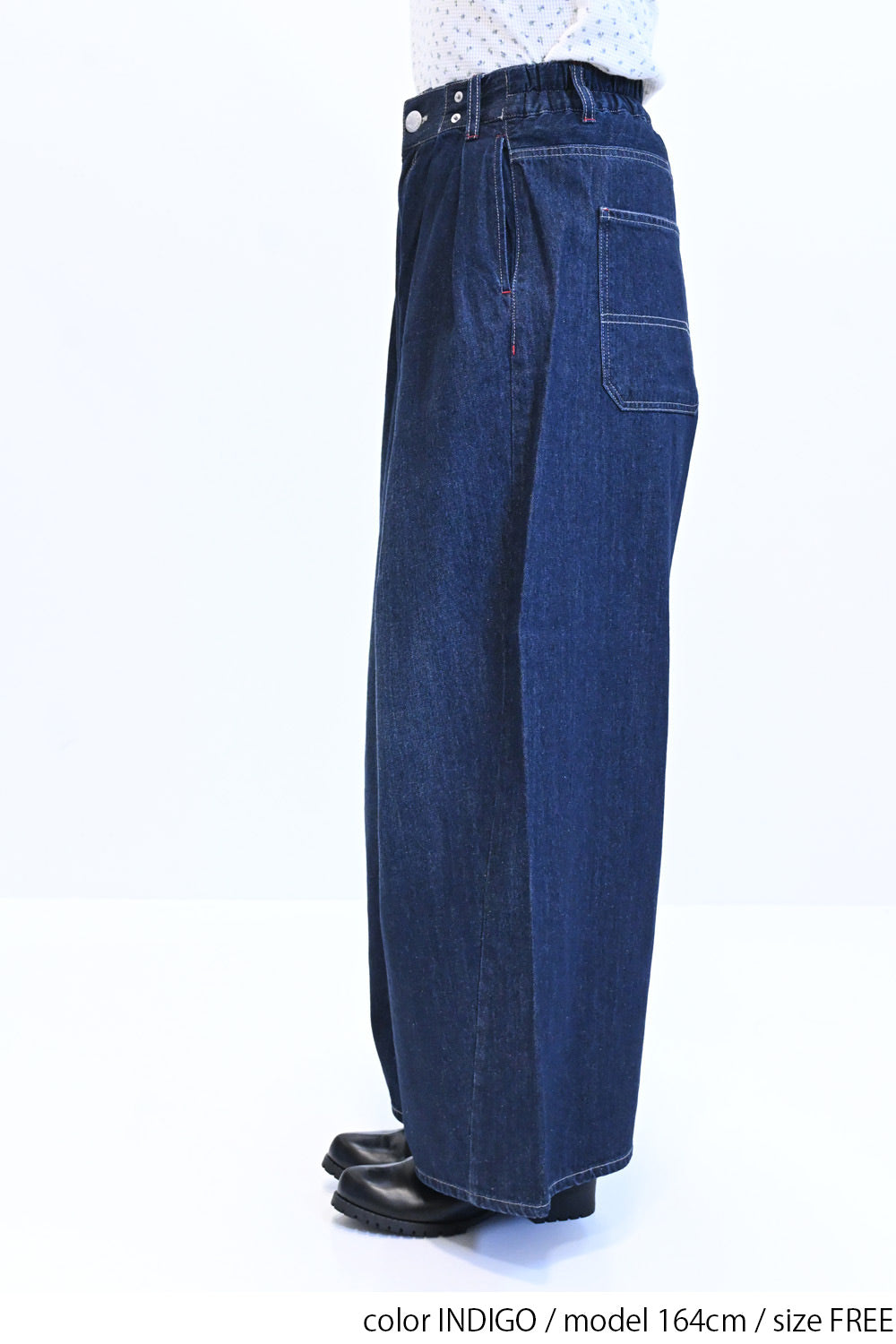 ☆☆☆！デニムリメイク☆コクーンシルエットワイドパン 優待価格[Priority]【ウォッシャブル】リメイクワイドコクーン