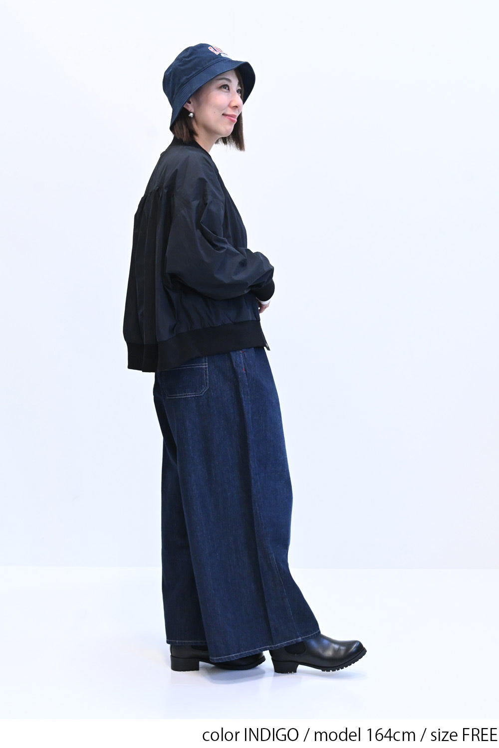 ☆☆☆！デニムリメイク☆コクーンシルエットワイドパン 優待価格[Priority]【ウォッシャブル】リメイクワイドコクーン