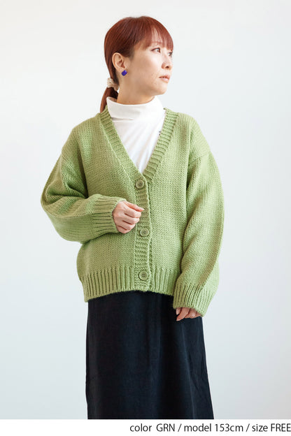 ≪SALE≫Roving Knit V-Neck Cardigan