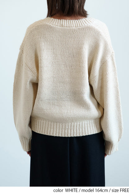 ≪SALE≫Roving Knit V-Neck Cardigan