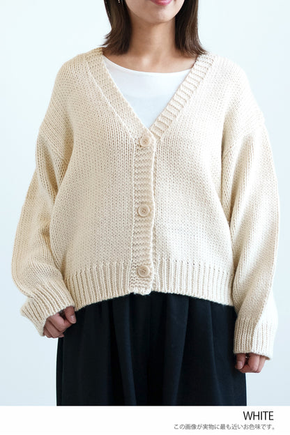 ≪SALE≫Roving Knit V-Neck Cardigan