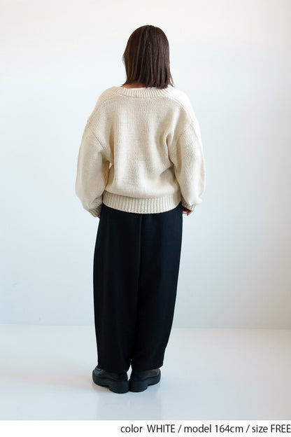 ≪SALE≫Roving Knit V-Neck Cardigan