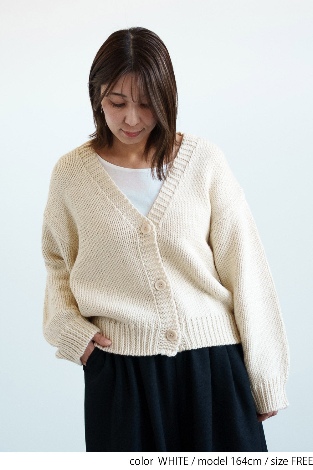 ≪SALE≫Roving Knit V-Neck Cardigan