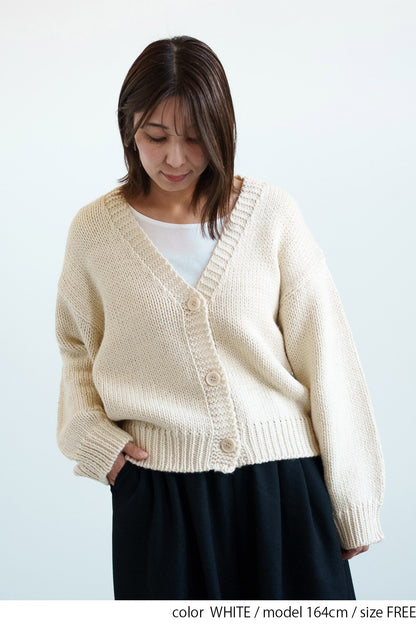 ≪SALE≫Roving Knit V-Neck Cardigan
