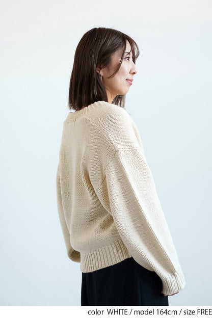 ≪SALE≫Roving Knit V-Neck Cardigan