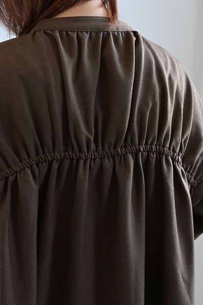 ≪SALE≫Warm Back Shirring Tunic