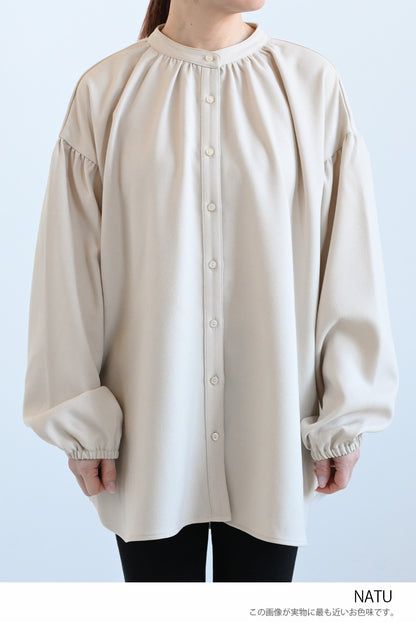 ≪SALE≫Warm Back Shirring Tunic