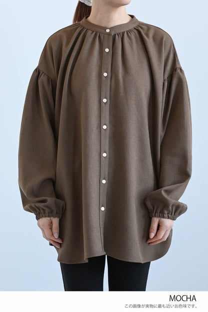 ≪SALE≫Warm Back Shirring Tunic