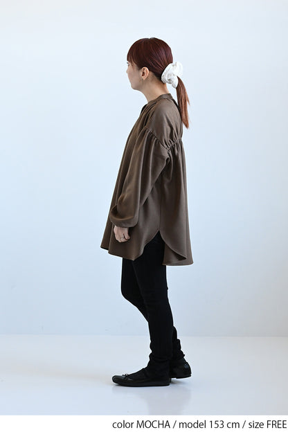≪SALE≫Warm Back Shirring Tunic