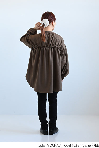 ≪SALE≫Warm Back Shirring Tunic