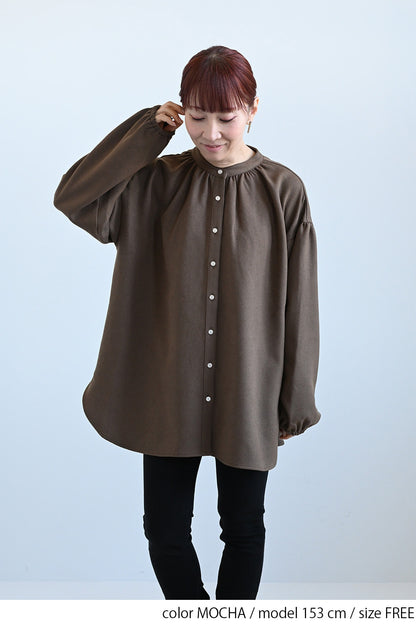 ≪SALE≫Warm Back Shirring Tunic