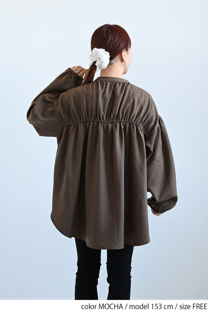 ≪SALE≫Warm Back Shirring Tunic