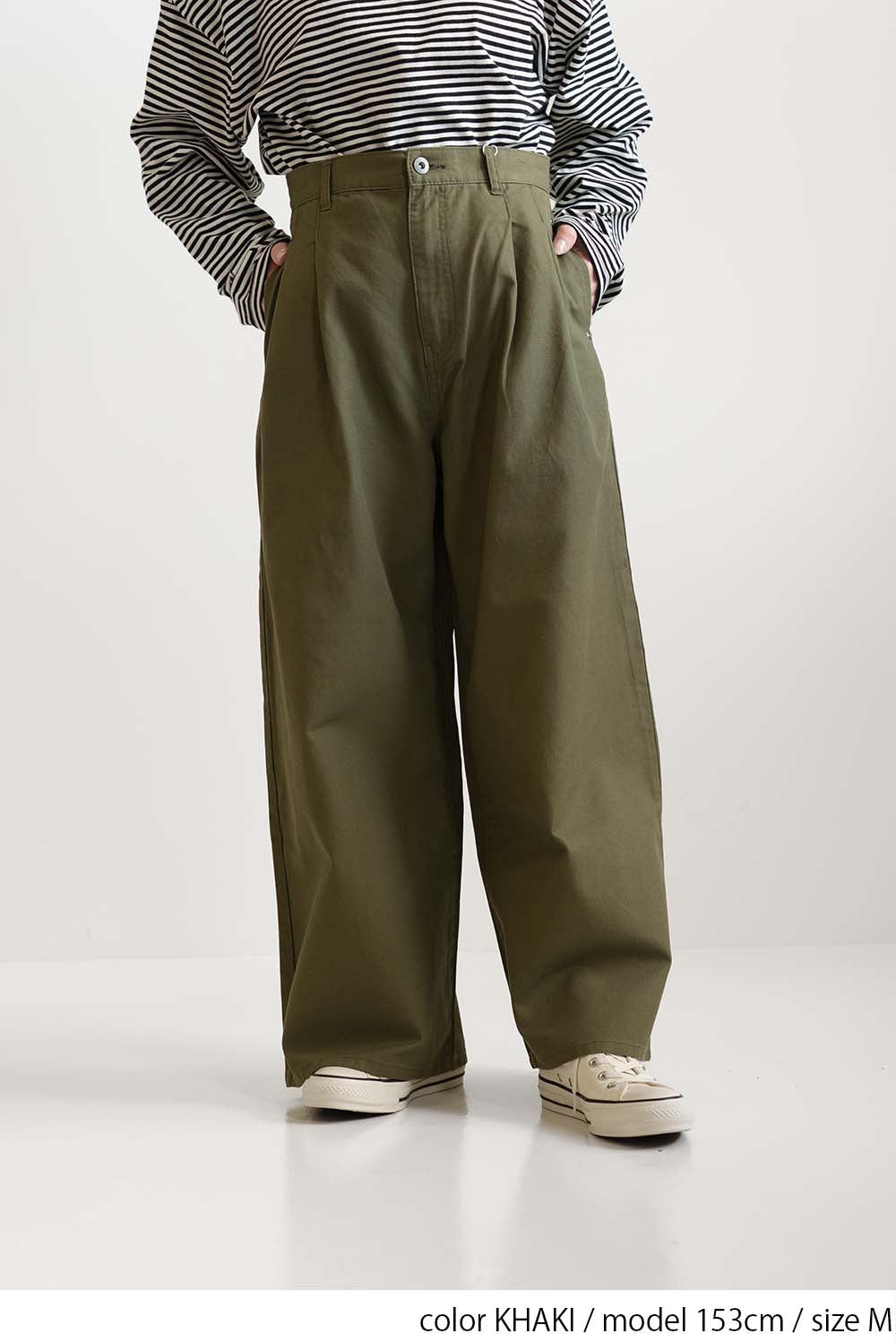 ≪SALE≫Wide Tuck Baggy Pants