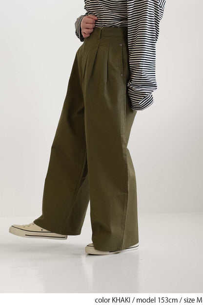 ≪SALE≫Wide Tuck Baggy Pants